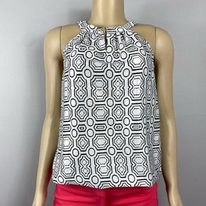 The Limited White/Black Patterned Top